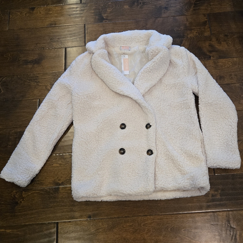 NWT C+D+M Collection Coat Size S Ivory
